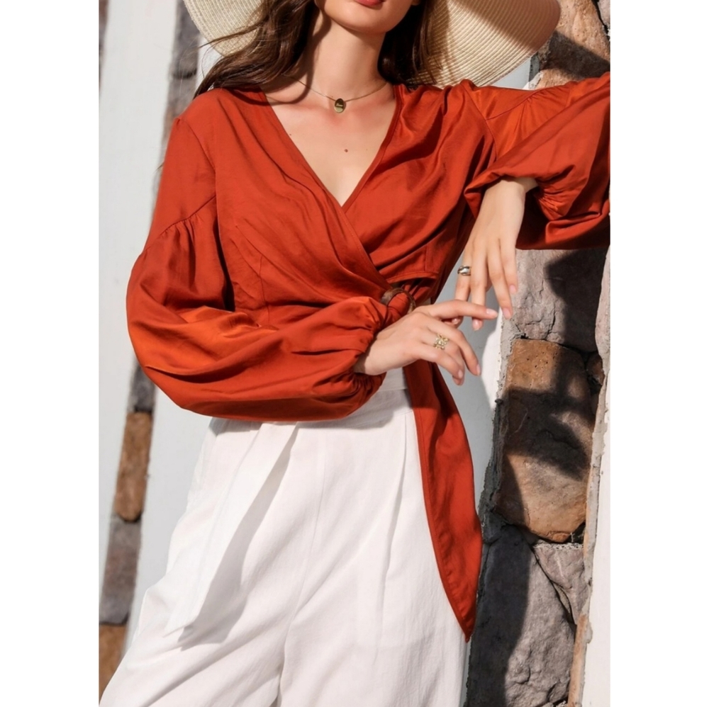 Fall Wrap Top - Picture 6 of 9